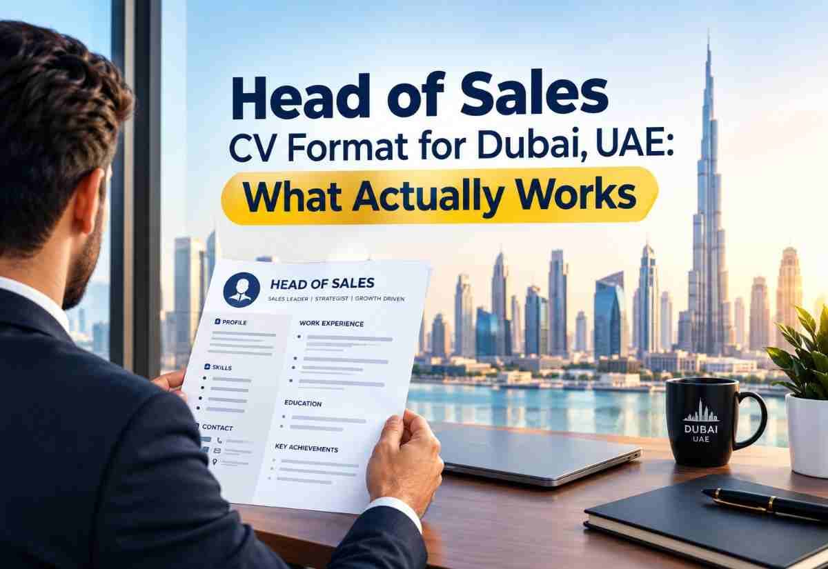Head of Sales CV Format for Dubai, UAE: What Actually Works